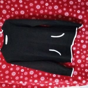 Tiara size medium black trim and white